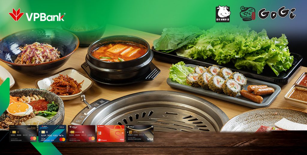 Ưu đãi chi tiêu thẻ tín dụng VPBank tại Gogi House và Gogi Steak